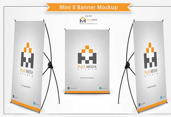 Mini X Banner Mockup Template