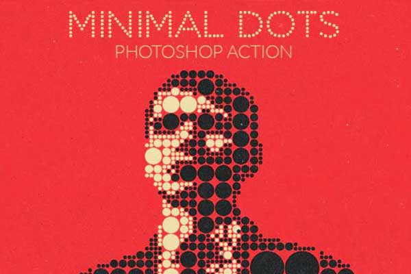 Minimal Dots Photoshop Action Templates