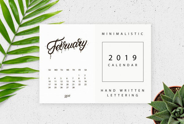 Minimalistic Desk Calendar Templates