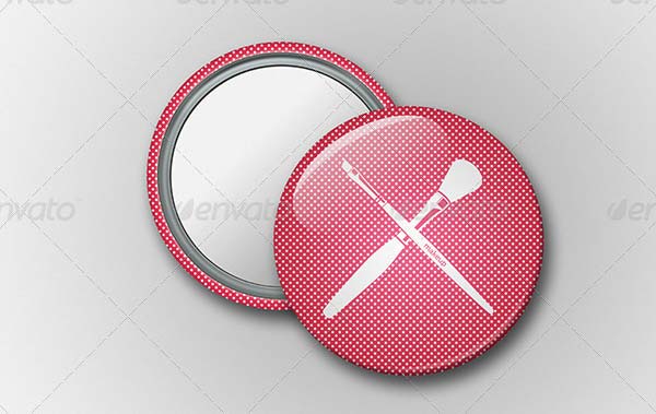 Mirror Button Badge Mockup