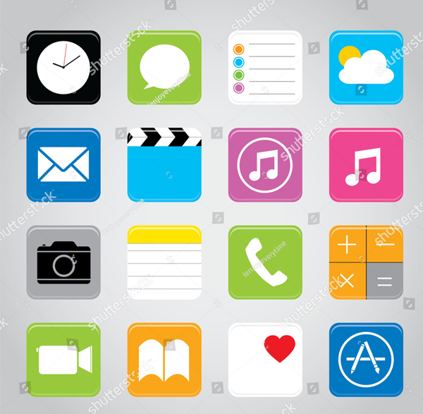 Mobile Application Button Icons
