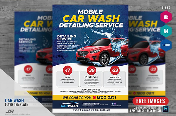 Mobile Car Wash Flyer Template