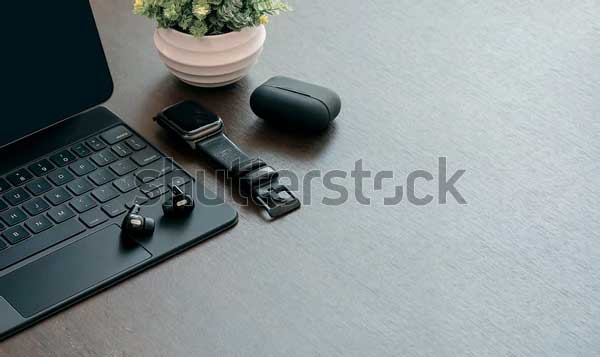 Mockup Black Tablet with Keyboard
