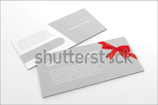 Mockup Template for Gift voucher Card