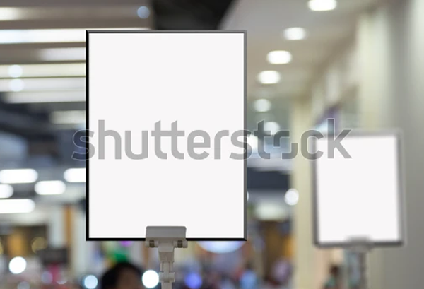 Mockup White Poster Stand