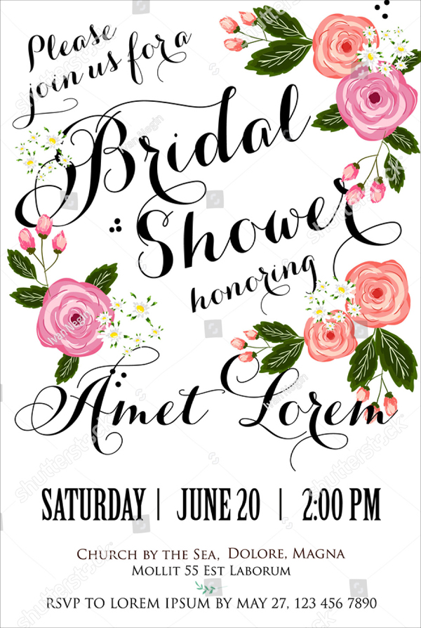 Modern Bridal Shower Invitation Card