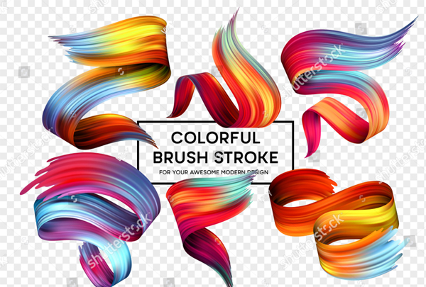 Modern Colorful Ink Design Brushes