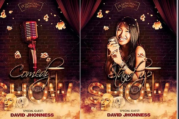 Modern Comedy Show Poster Template