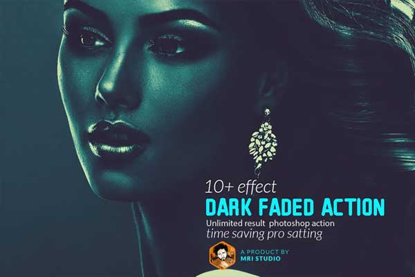 Modern Dark Faded Photoshop Action Template