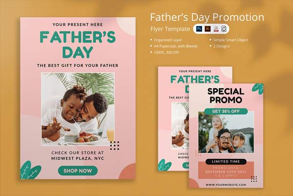 Modern Father's Day Flyer Design