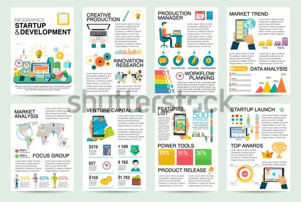 Modern Flat Infographic Brochure Templates