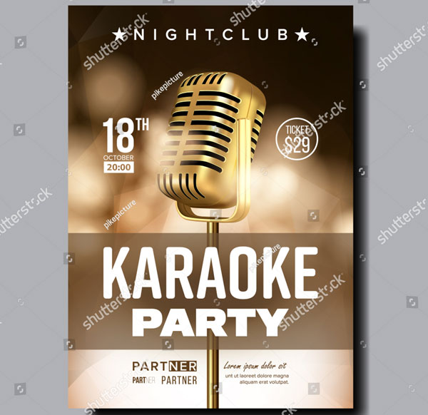 Modern Karaoke Poster Design