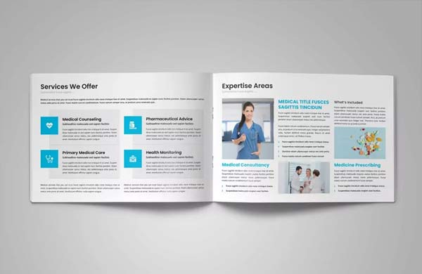 Modern Medical HealthCare Brochure Design Template
