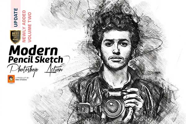 Modern Pencil Sketch PS Action