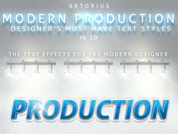 Modern Production Glossy 3D Text Styles