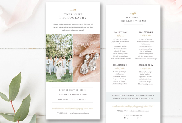 Modern Rack Card Template for Photographers