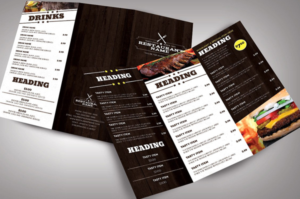 Modern Restaurant Menu