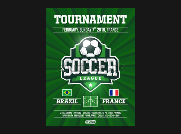 Modern Soccer Event Flyer Template