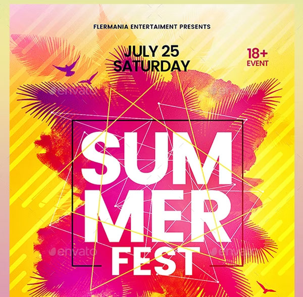 Modern Summer Fest Flyer Template