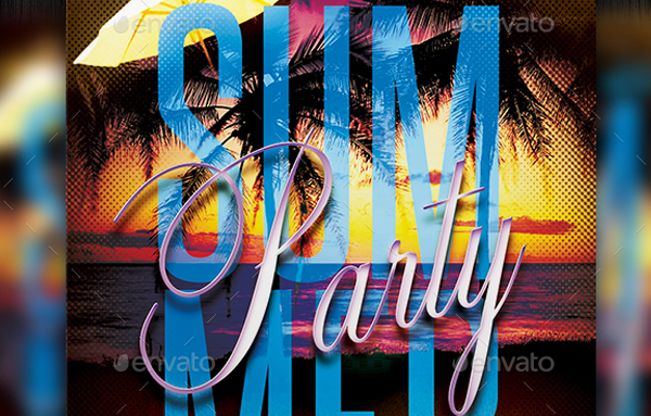 Modern Summer Party Flyer Template