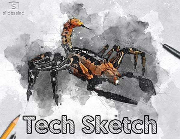 Modern Tech Sketch Art Photoshop Action