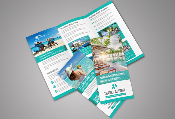 Modern Travel Trifold Brochure Design