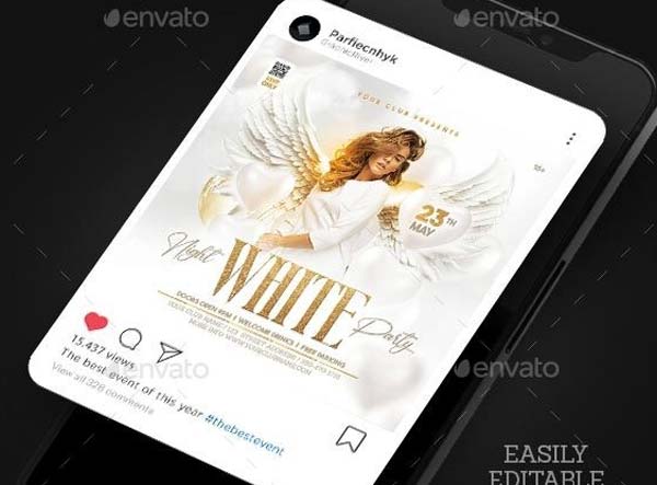 Modern White Party Flyer Templates