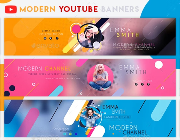 Modern YouTube Banners Template