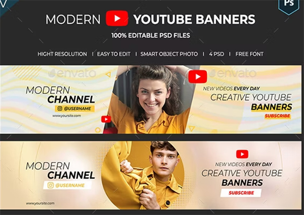 Modern Youtube Banners