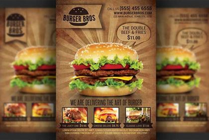 Modern Burger Promotion Flyer Template