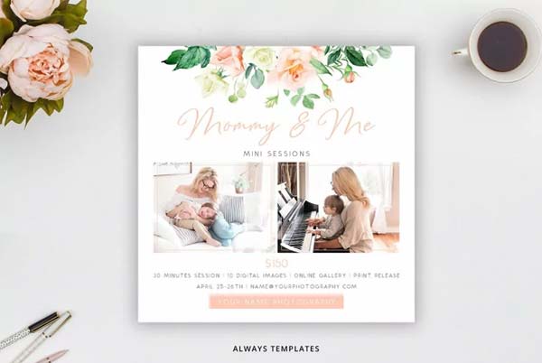 Mommy and Me Mini Session Template