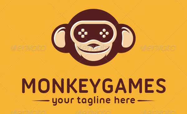 Monkey Game Logo Template
