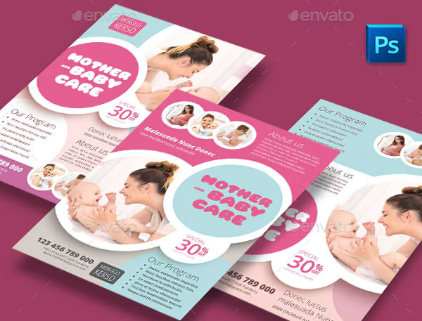 Mother And Baby Care Flyer