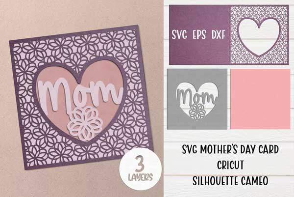 Mother's Day Layered Card Template