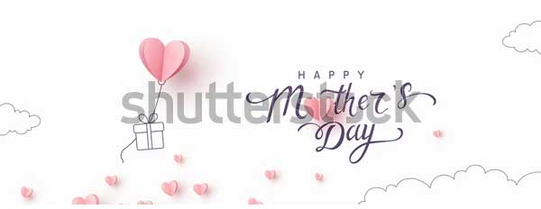 Mother's Day Paper Style Banner