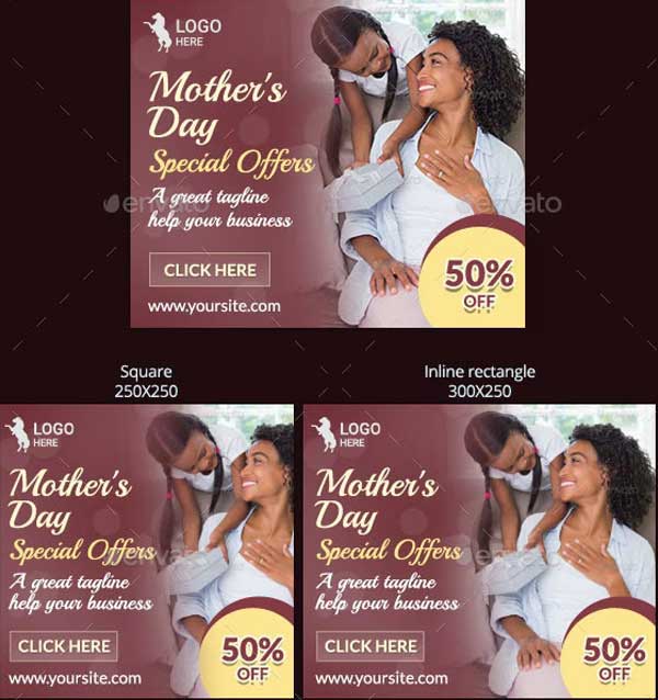 Mother's Day Special Offers Web Banners