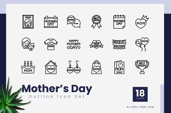 Mother's Day Text Effect Icon