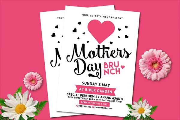 Mothers Day Brunch Flyer Template
