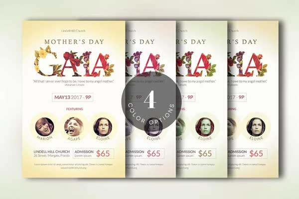 Mothers Day Gala Flyer Template