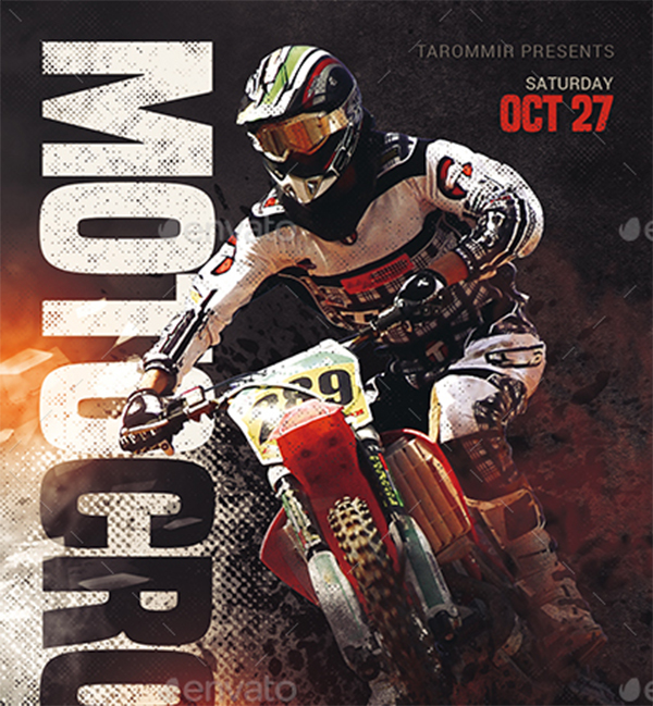 Motocross Sport Flyer Design