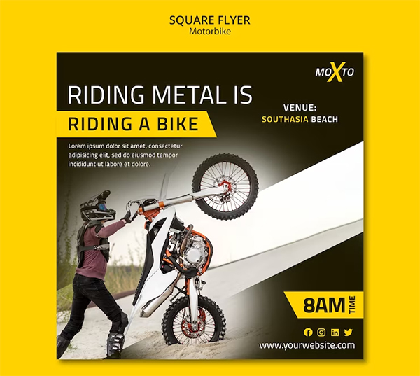 Motorbike Competition Free Flyer Template