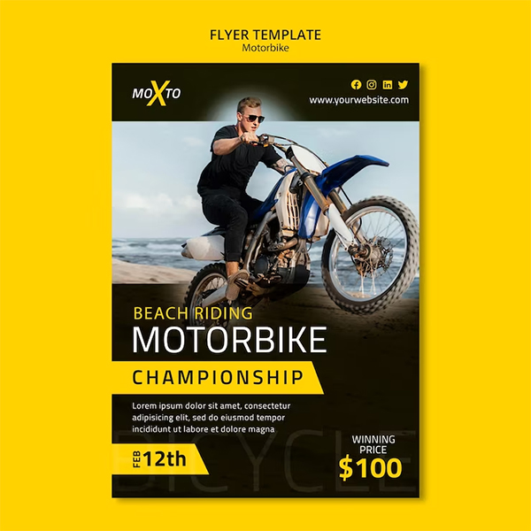 Motorbike Competition Free Flyers Template