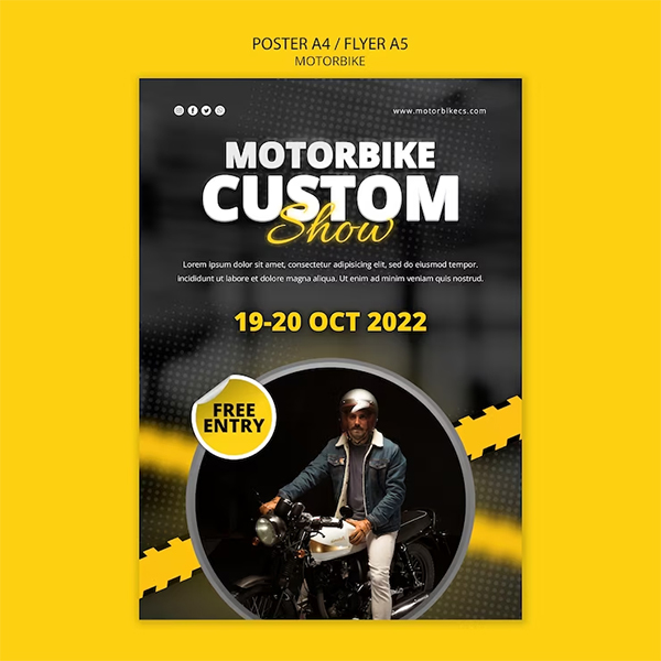 Motorbike Extreme Sport Free Flyer Template