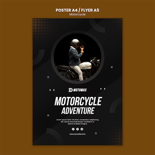 Motorcycle Adventure Free Flyer Design