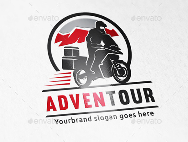 Motorcycle Adventure Logo Template