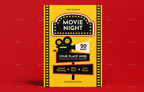 Movie Night Flyer Templates