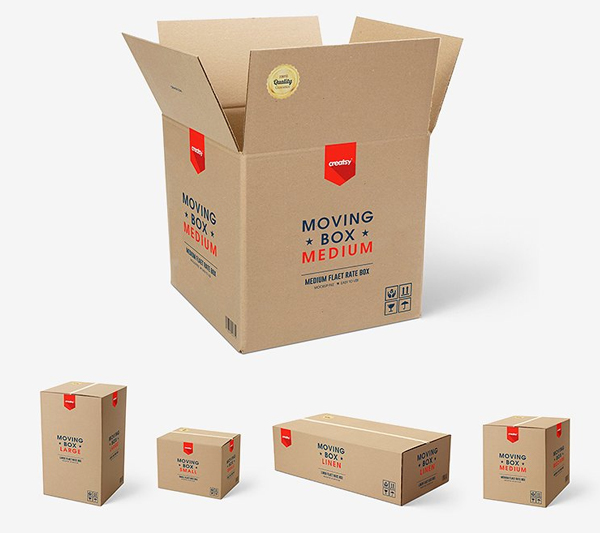 Moving Box Mockup Set