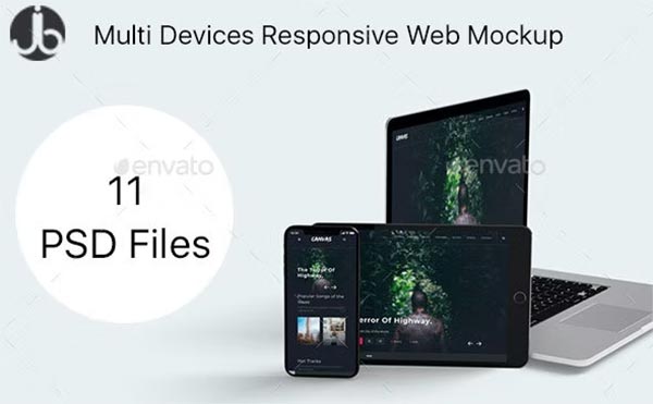 Multi Devices Responsive Website Mockups