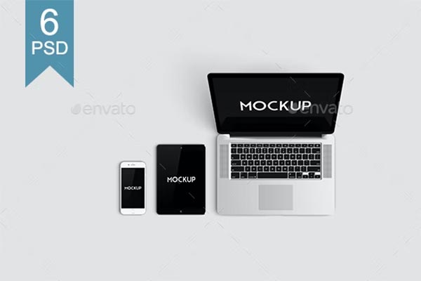 Multi Devices Responsive Website PSD Mockup