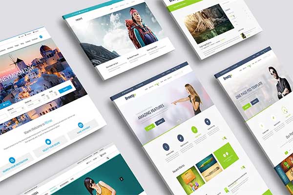 Multi Dimension Website Mockup Template